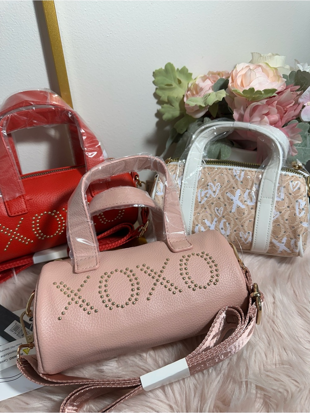 Bundle XOXO barrel bags with guitar strap